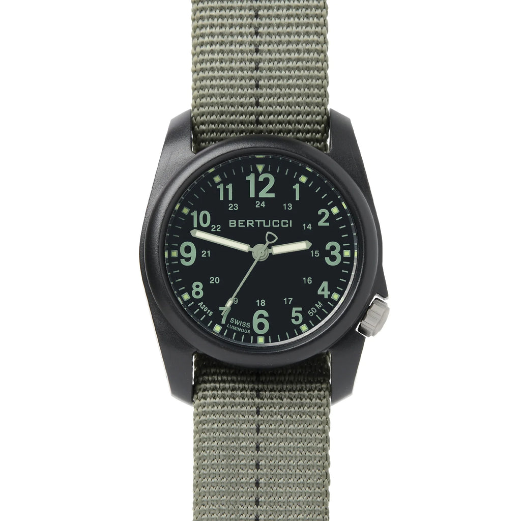 DX3® PLUS™ - BLACK W/ DRAB DIAL, DEFENDER DRAB™ W/ BLACK DASH LINE™ NYLON BAND