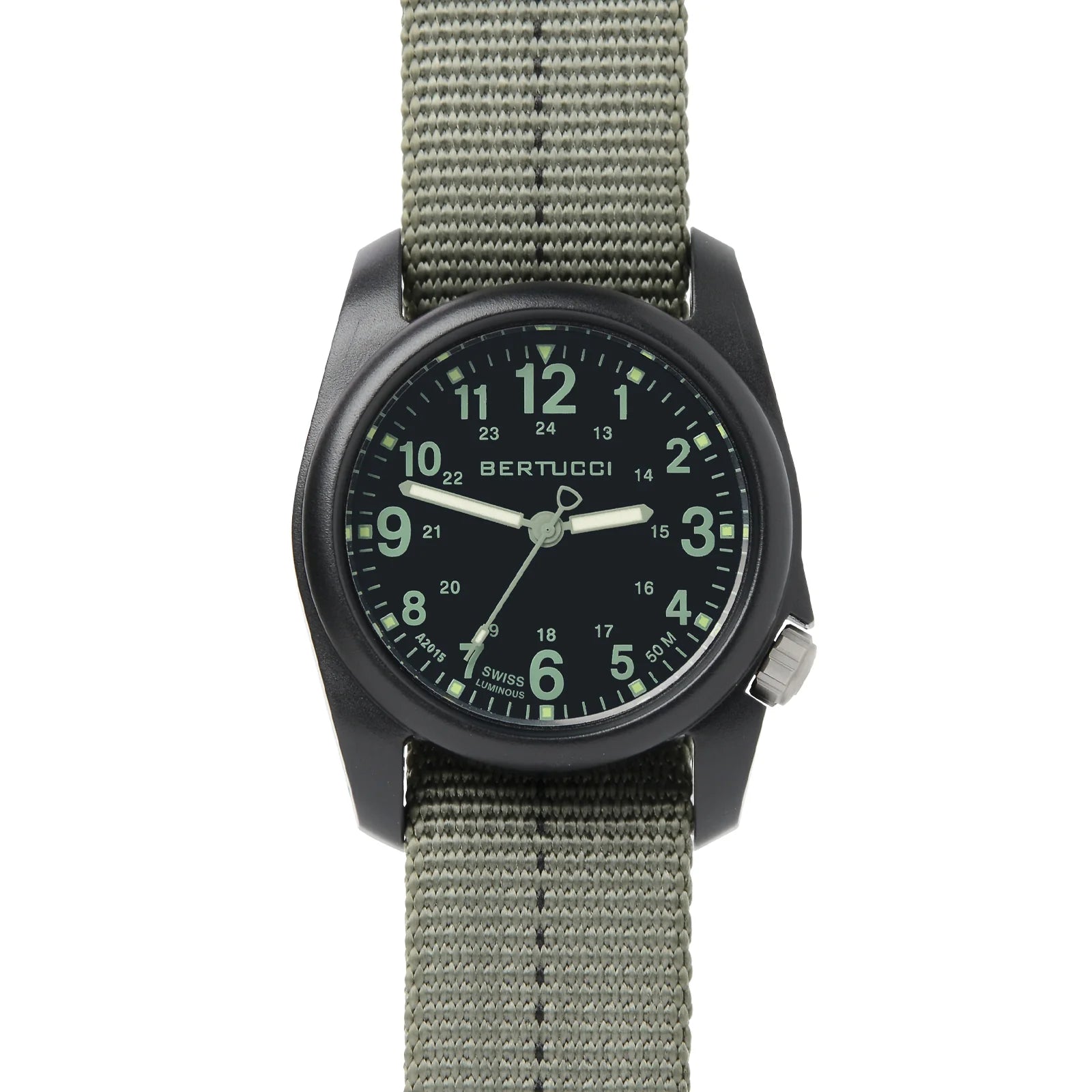 DX3® PLUS™ - BLACK W/ DRAB DIAL, DEFENDER DRAB™ W/ BLACK DASH LINE™ NYLON BAND