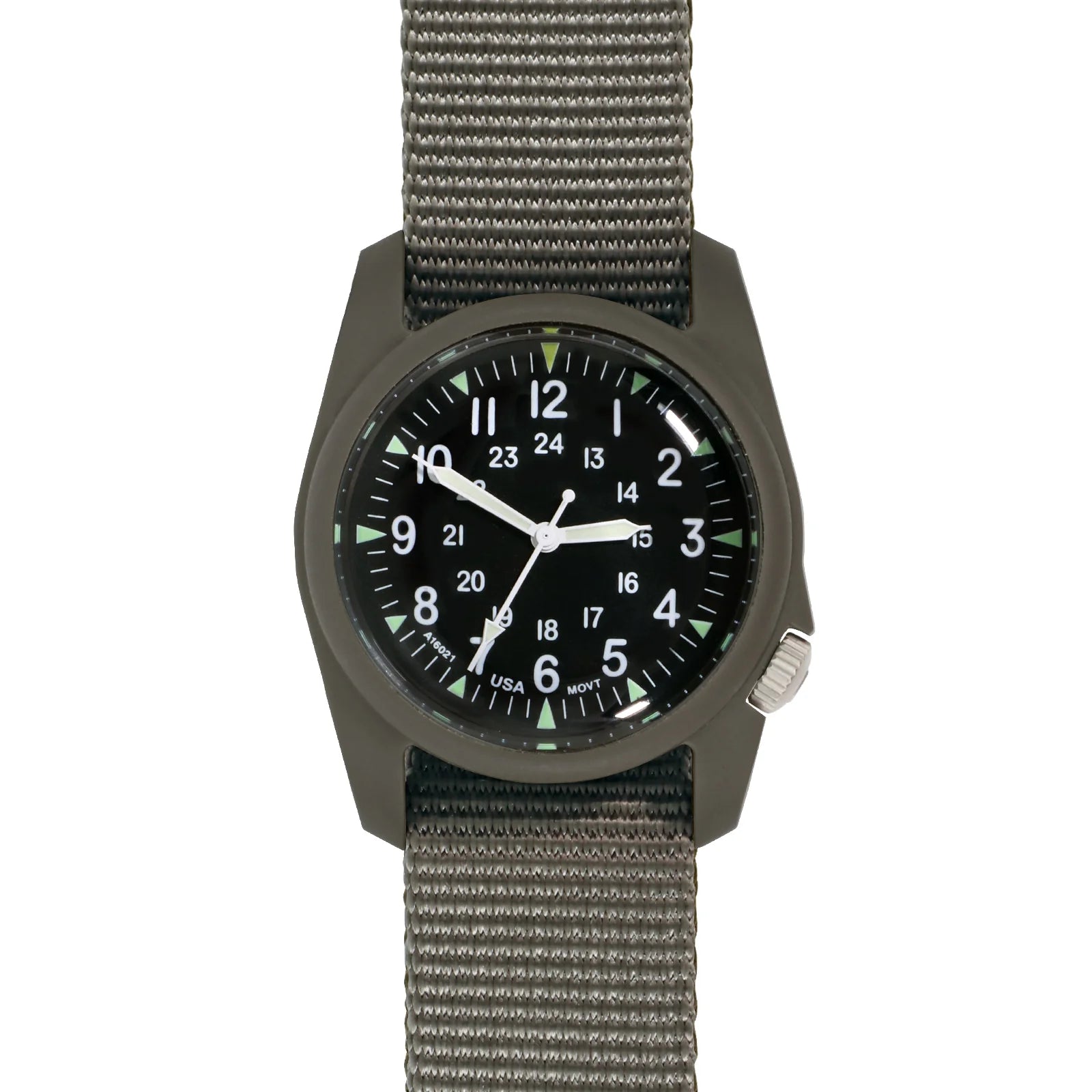 BERTUCCI A-2RA RETROFORM™ - BLACK DIAL, RETROFORM™ GHOST GRAY NYLON BAND
