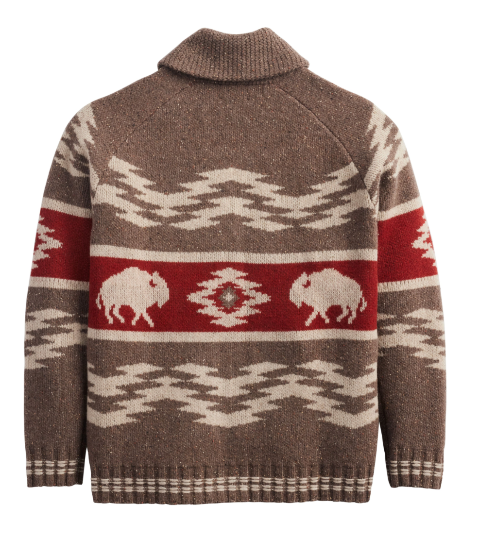 BISON LAMBSWOOL ZIP CARDIGAN