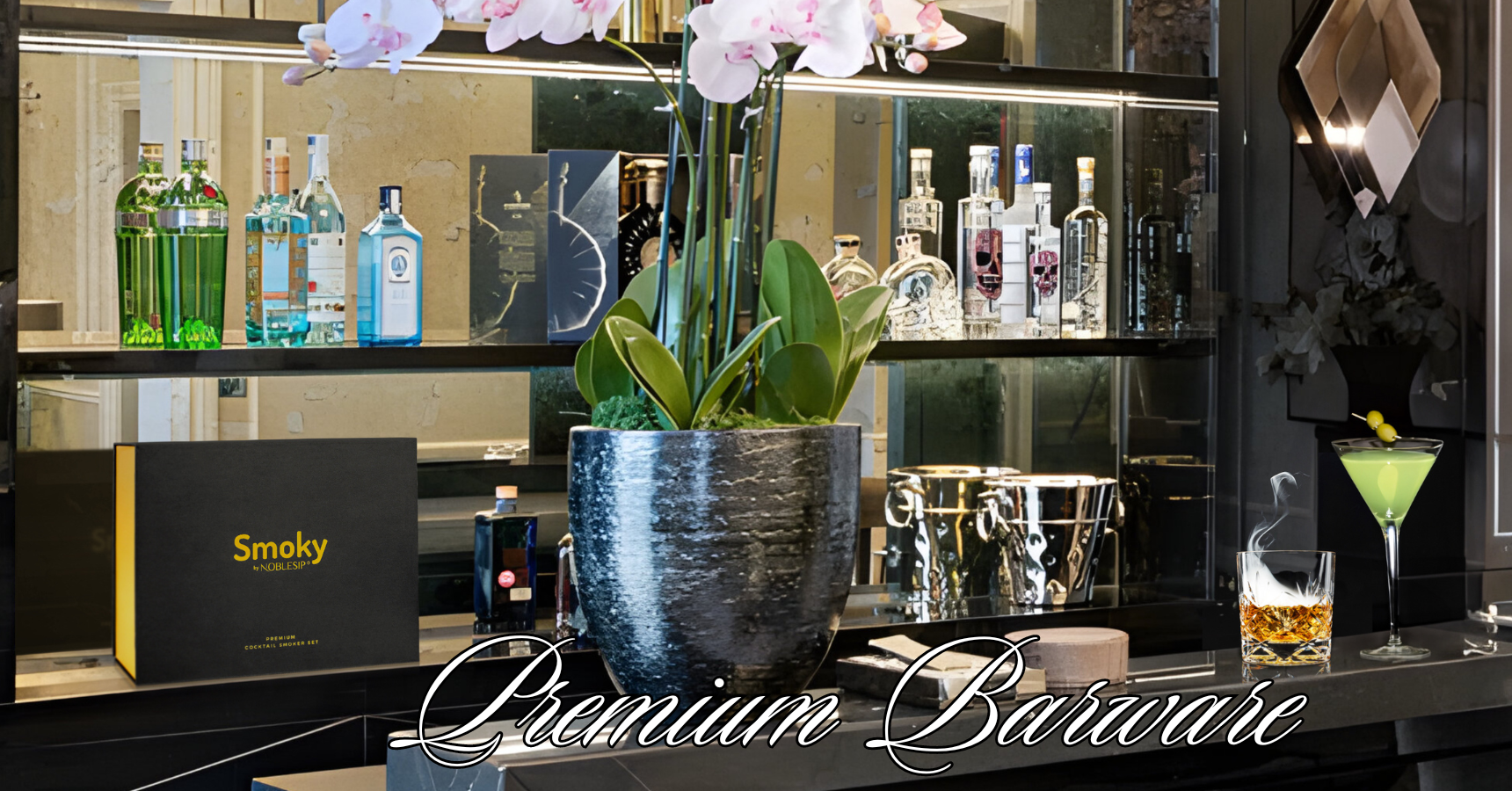 Cocktail Smoker Kit "Smoky Pro" Whiskey Home Bar New Gift