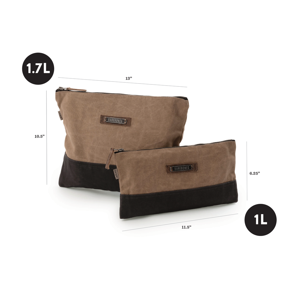 Neelum Zipper Pouch Bag -Waxed Canvas Bag