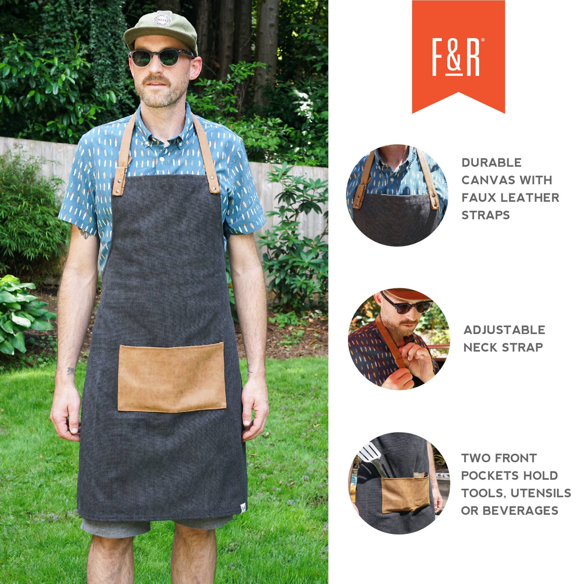 Canvas Grilling Apron w/ Pocket