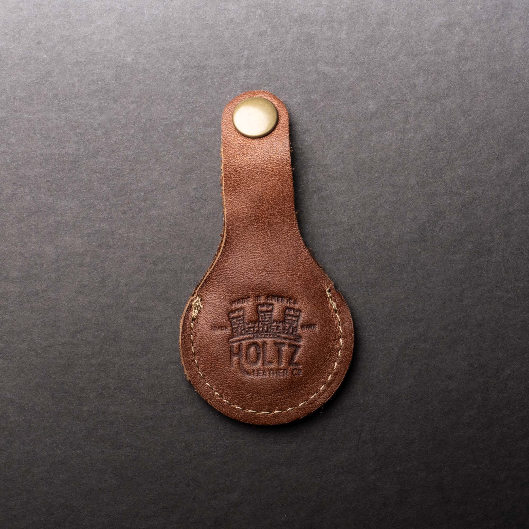 The Beacon Leather Air Tag Keychain