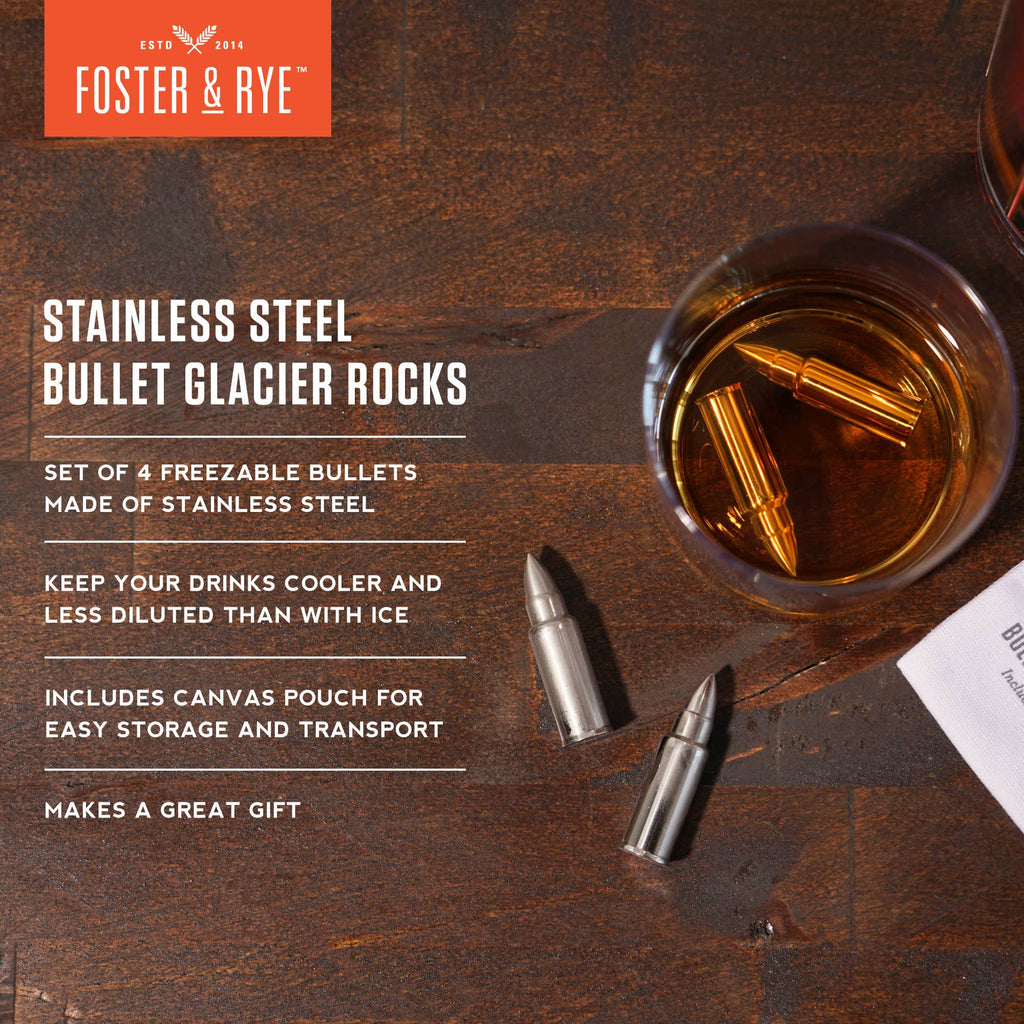 Stainless Steel Bullet Whiskey Rocks