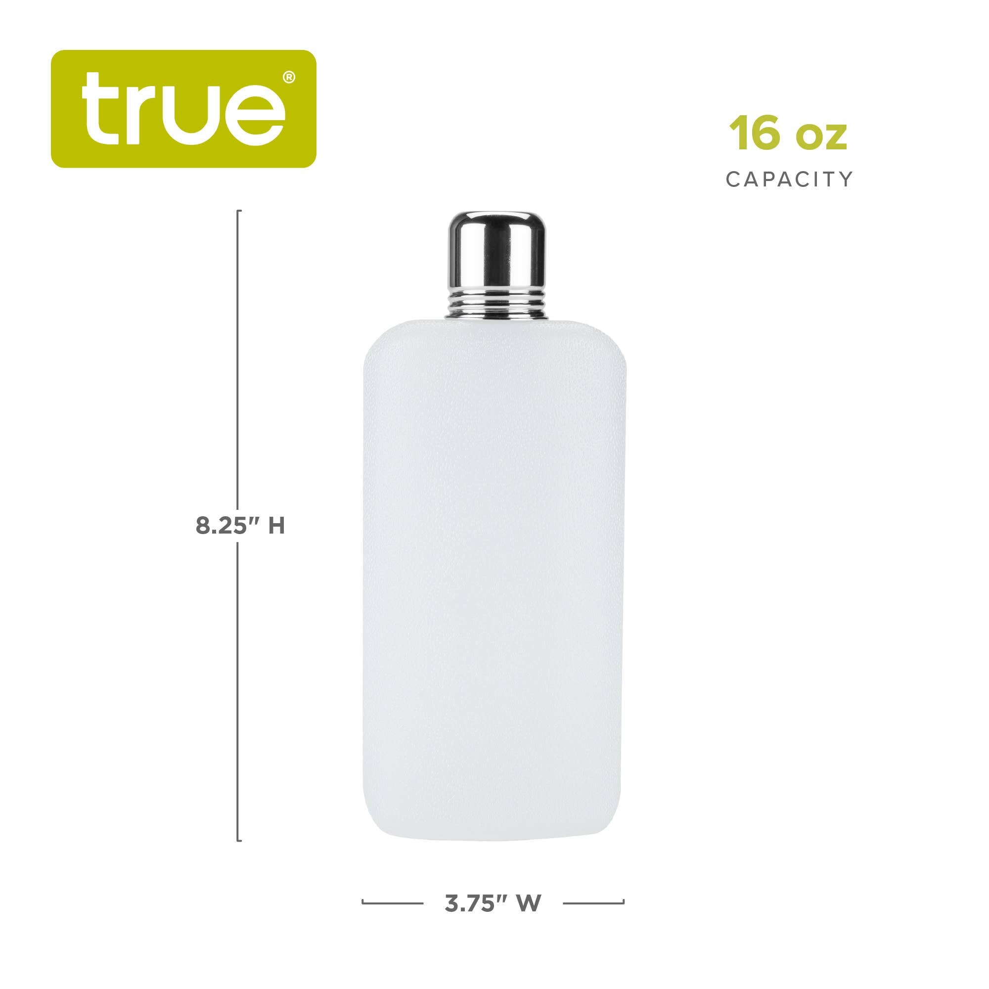 Rogue Plastic Flask w Shot Glass Lid ASST COLORS and SIZES