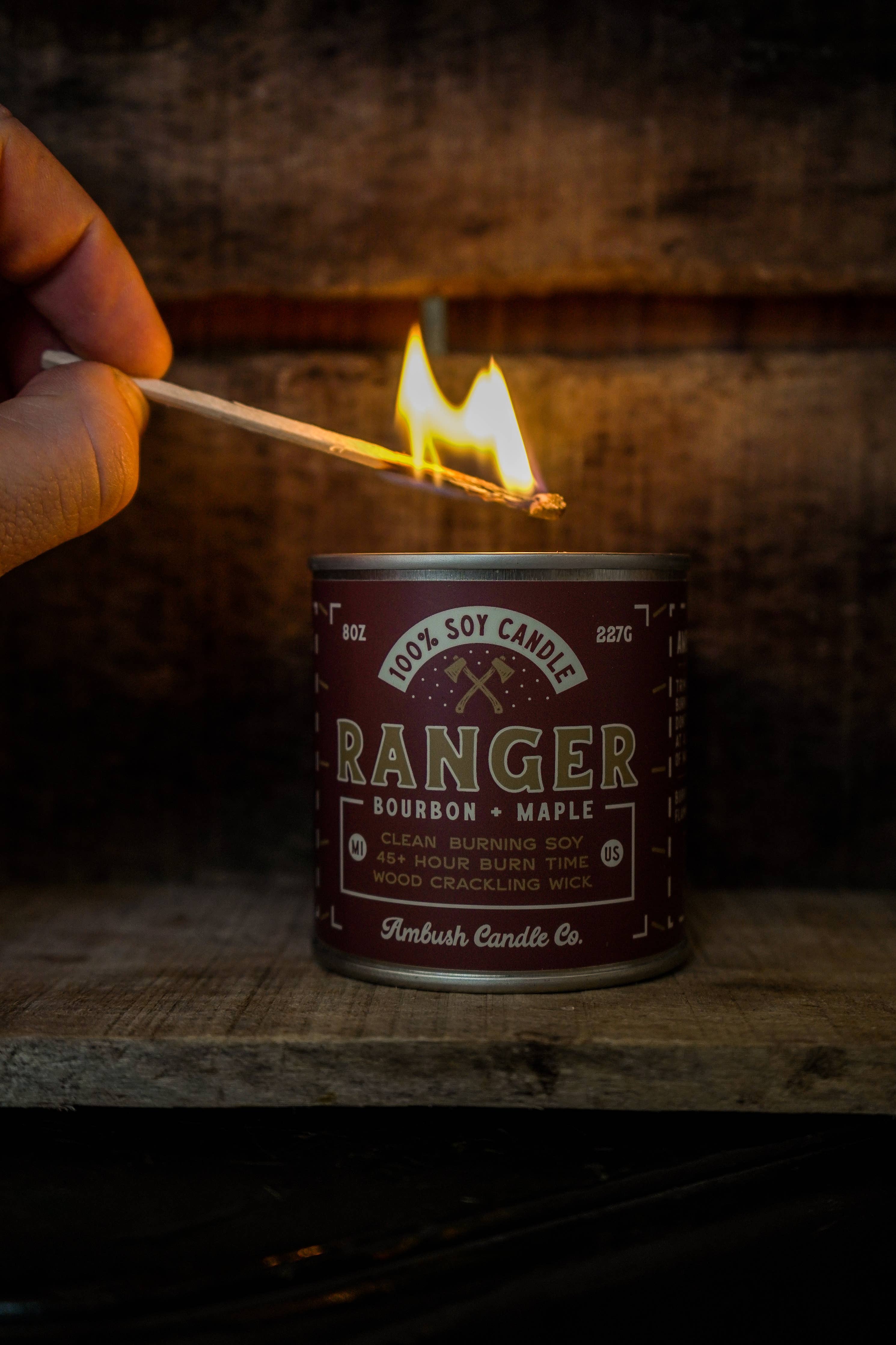 Ranger | Bourbon + Maple 8oz Soy Candle