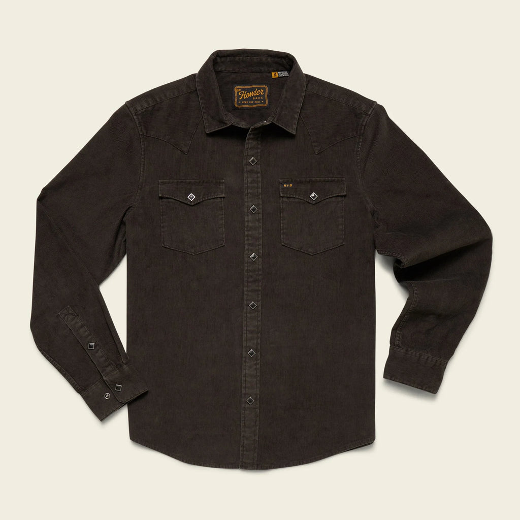 Banning Corduroy Snapshirt - Antique Black