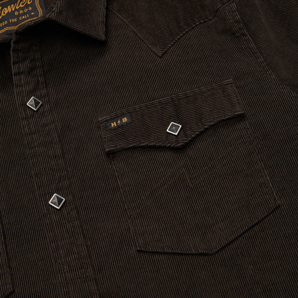 Banning Corduroy Snapshirt - Antique Black