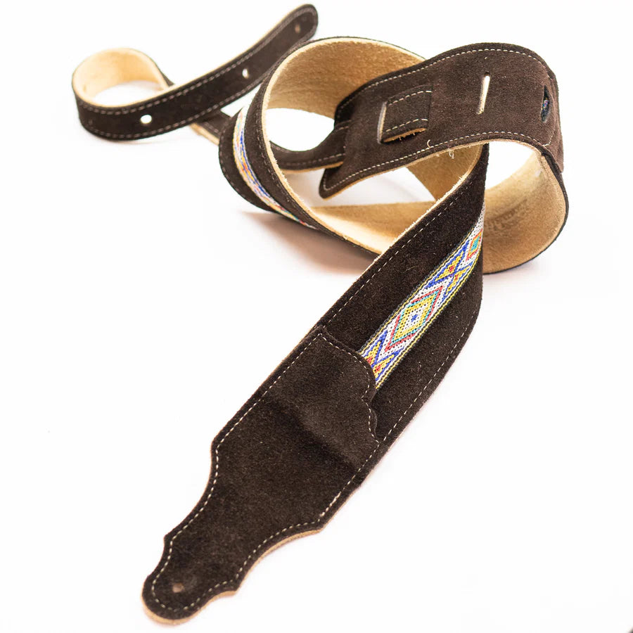 Sedona Suede Guitar Strap Chocolate