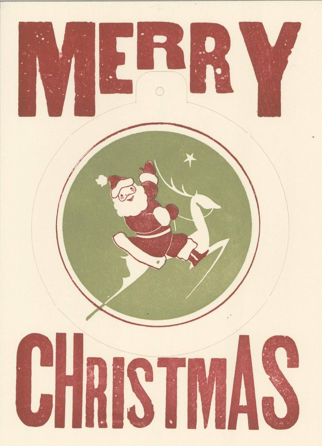 Santa Ornament Die Cut Card