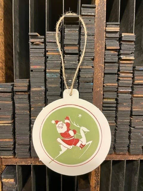 Santa Ornament Die Cut Card