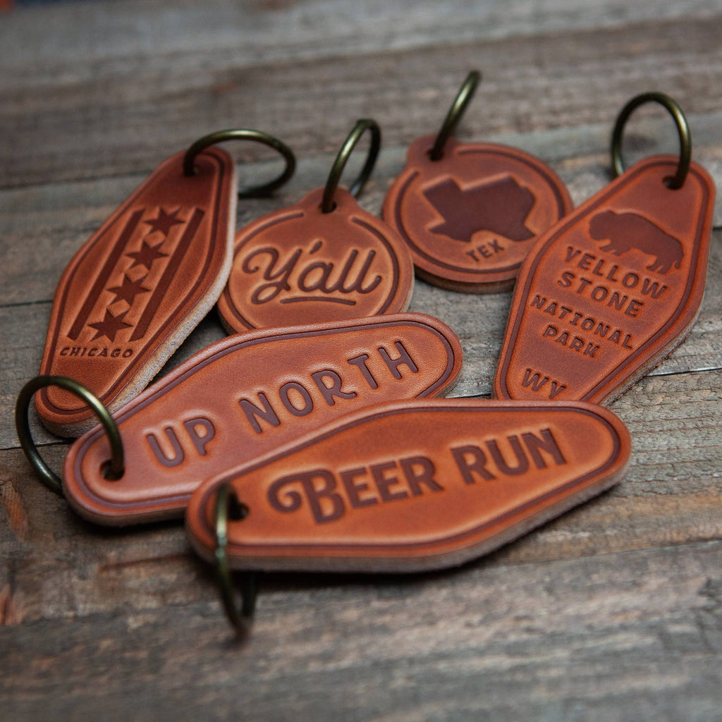 Pocket Ruler Leather Keychain