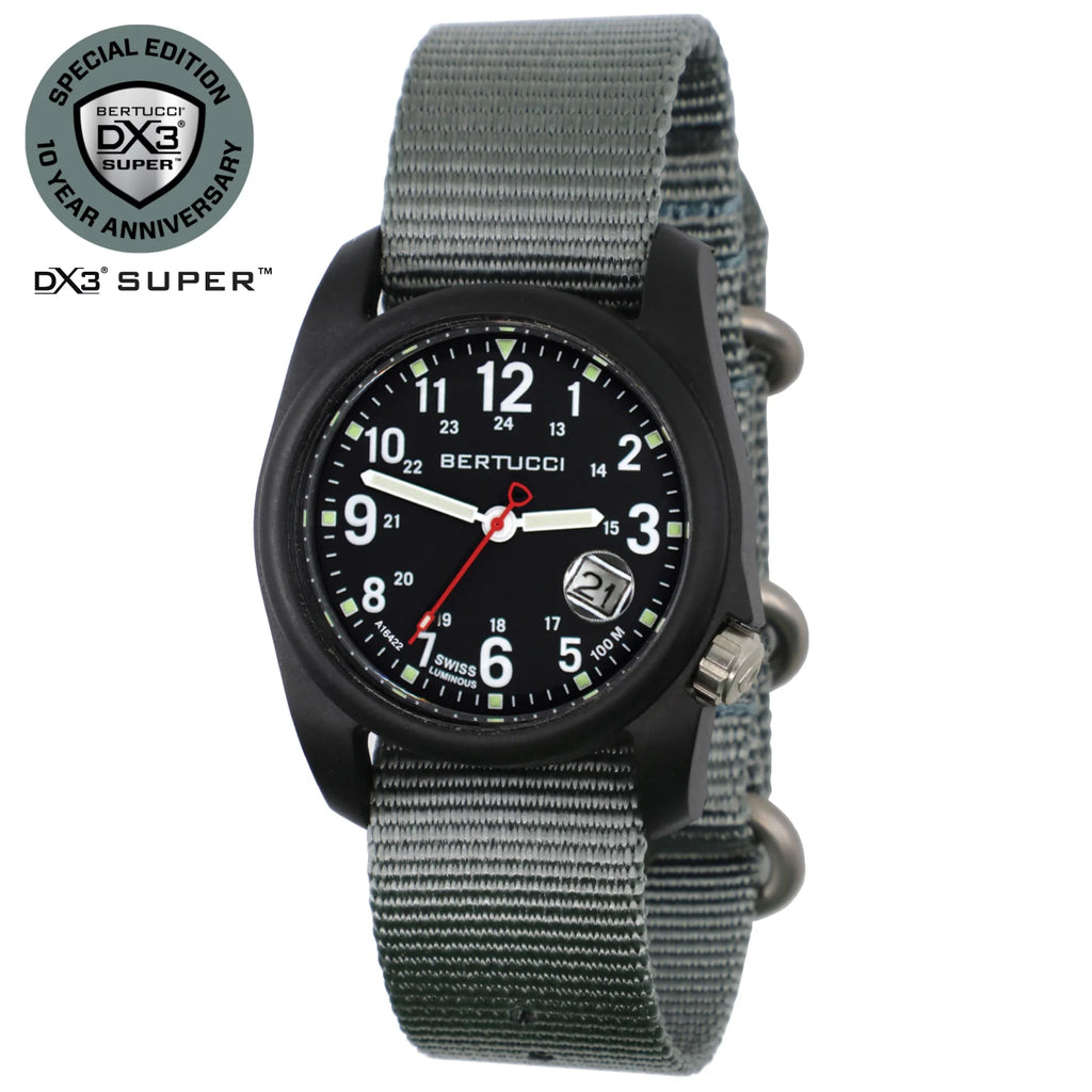 BERTUCCI DX3® SUPER™ - BLACK W/ VINTAGE DRAB™ NYLON BAND