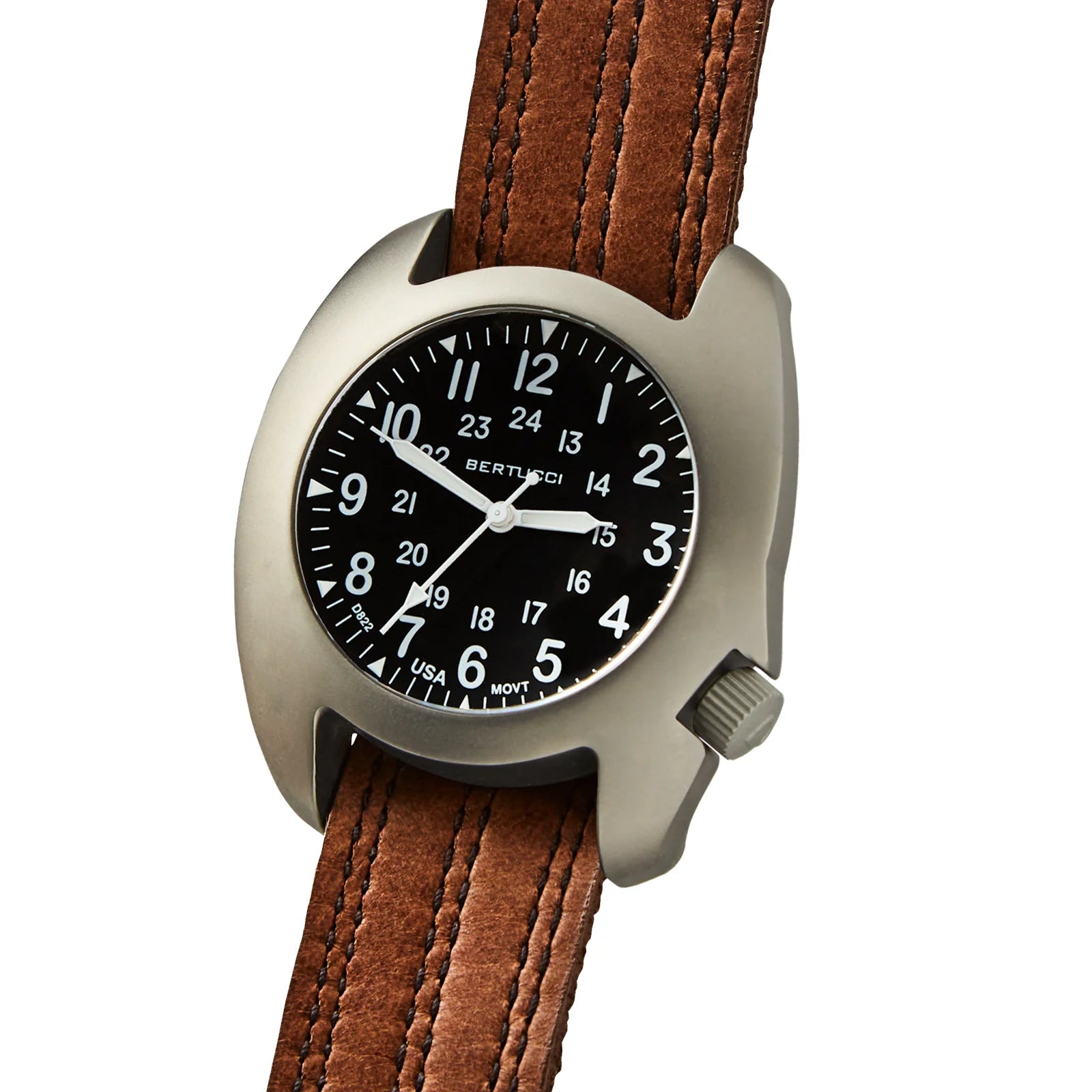 BERTUCCI D-3T RETROFORM EPIC - BLACK DIAL W/ FLINT BROWN PANTERA SIX BAND