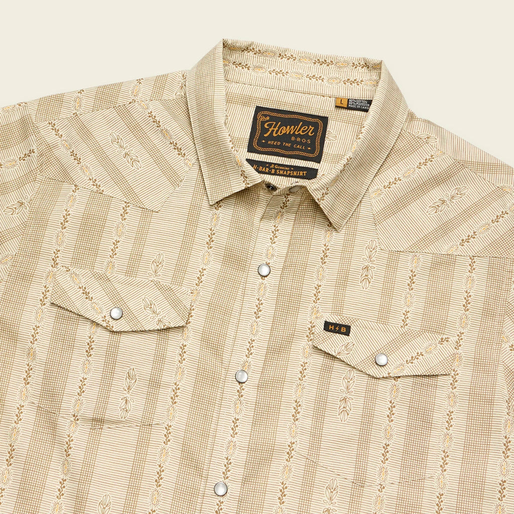 H Bar B Snapshirt - Prairie Garland - Dust