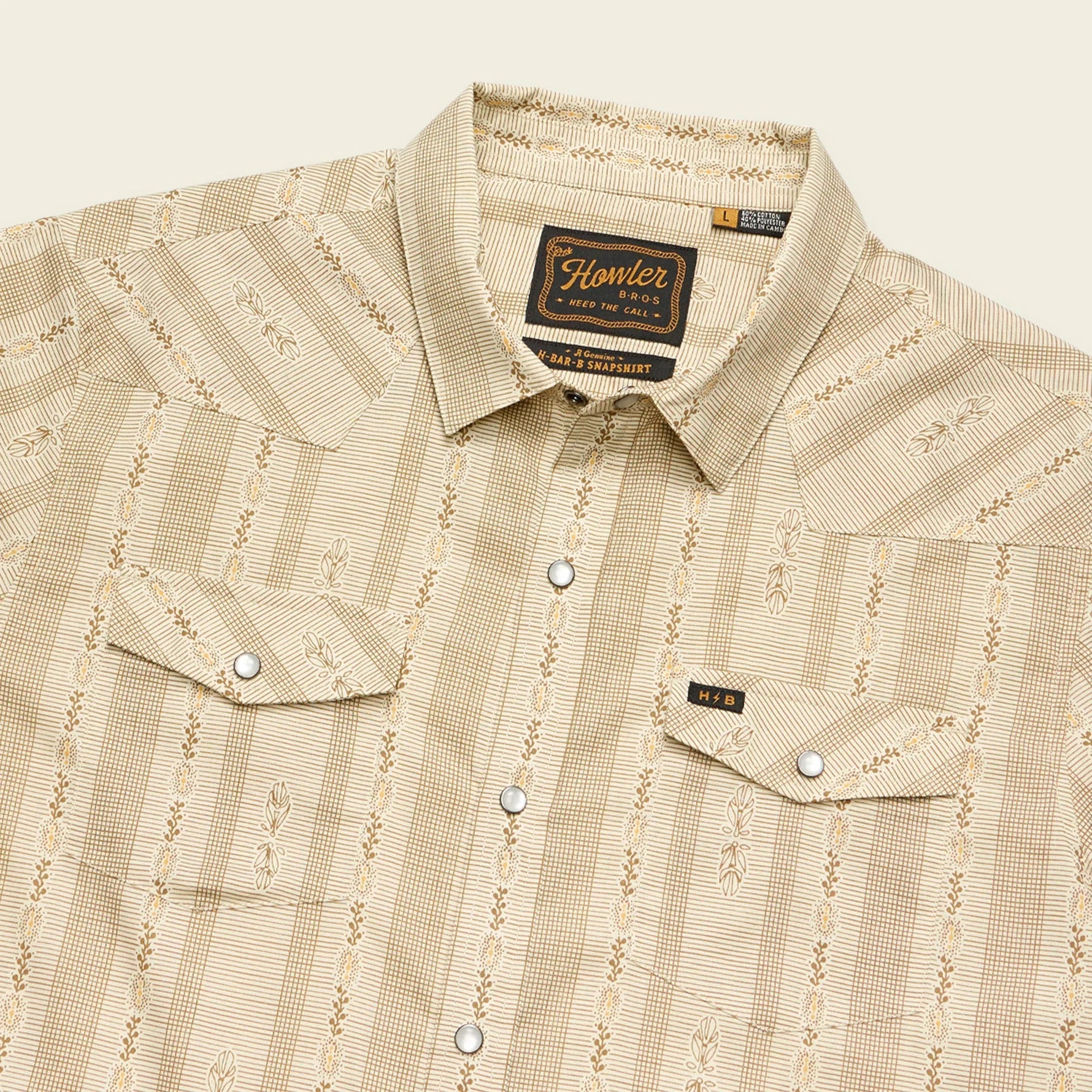 H Bar B Snapshirt - Prairie Garland - Dust