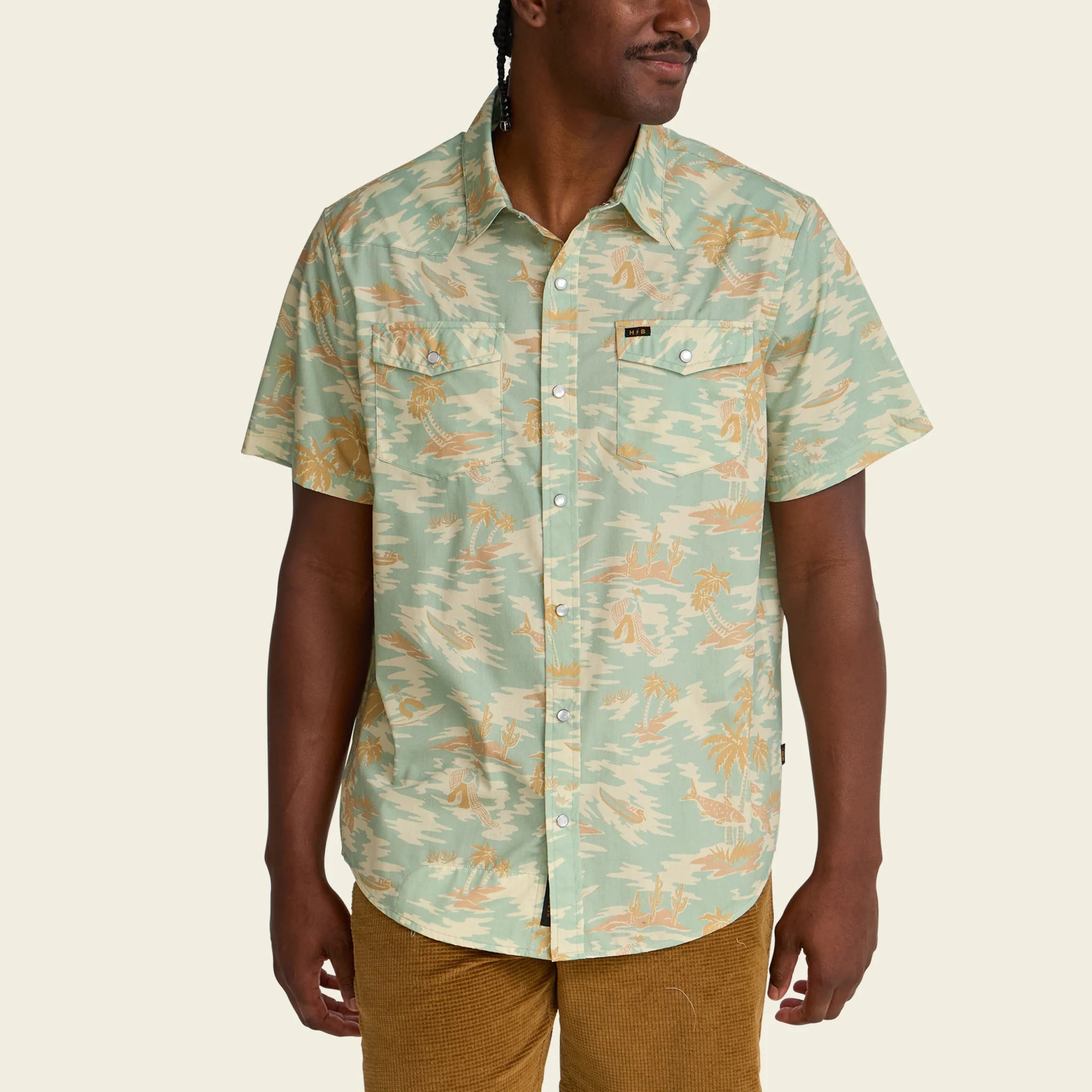 H Bar B Snapshirt : Dreamland : Seafoam