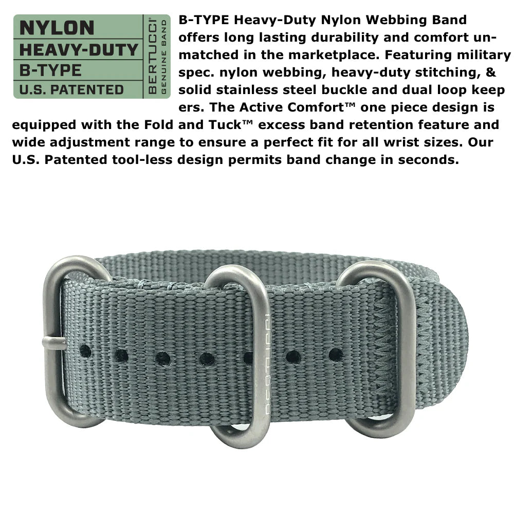 BERTUCCI DX3® SUPER™ - BLACK W/ VINTAGE DRAB™ NYLON BAND