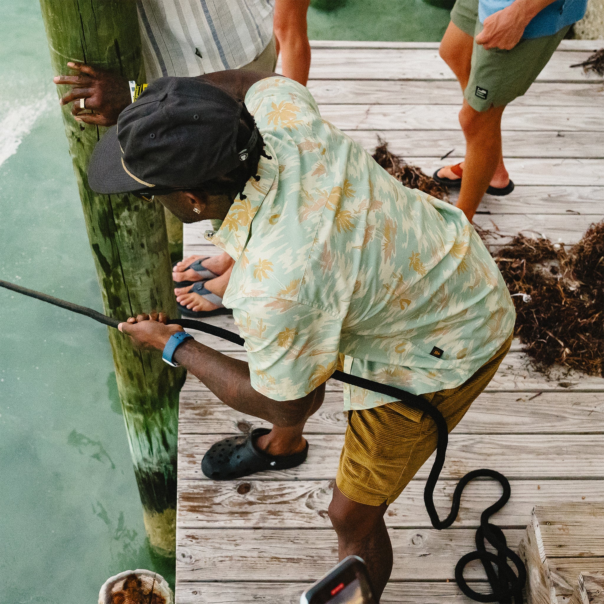 H Bar B Snapshirt : Dreamland : Seafoam