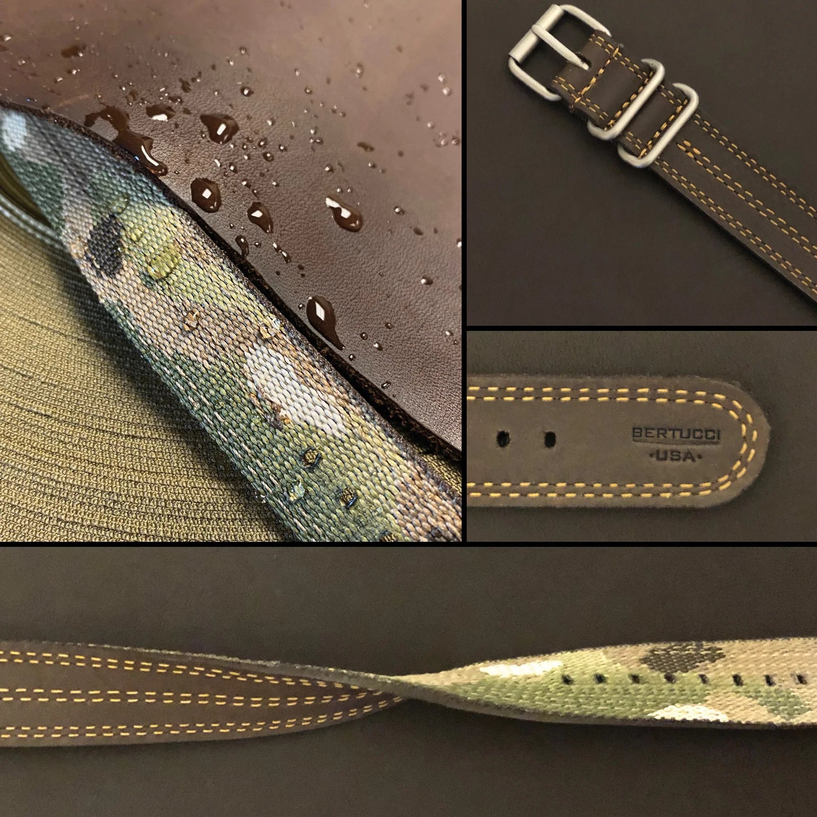 BERTUCCI D-3T RETROFORM EPIC - BLACK DIAL W/ FLINT BROWN PANTERA SIX BAND