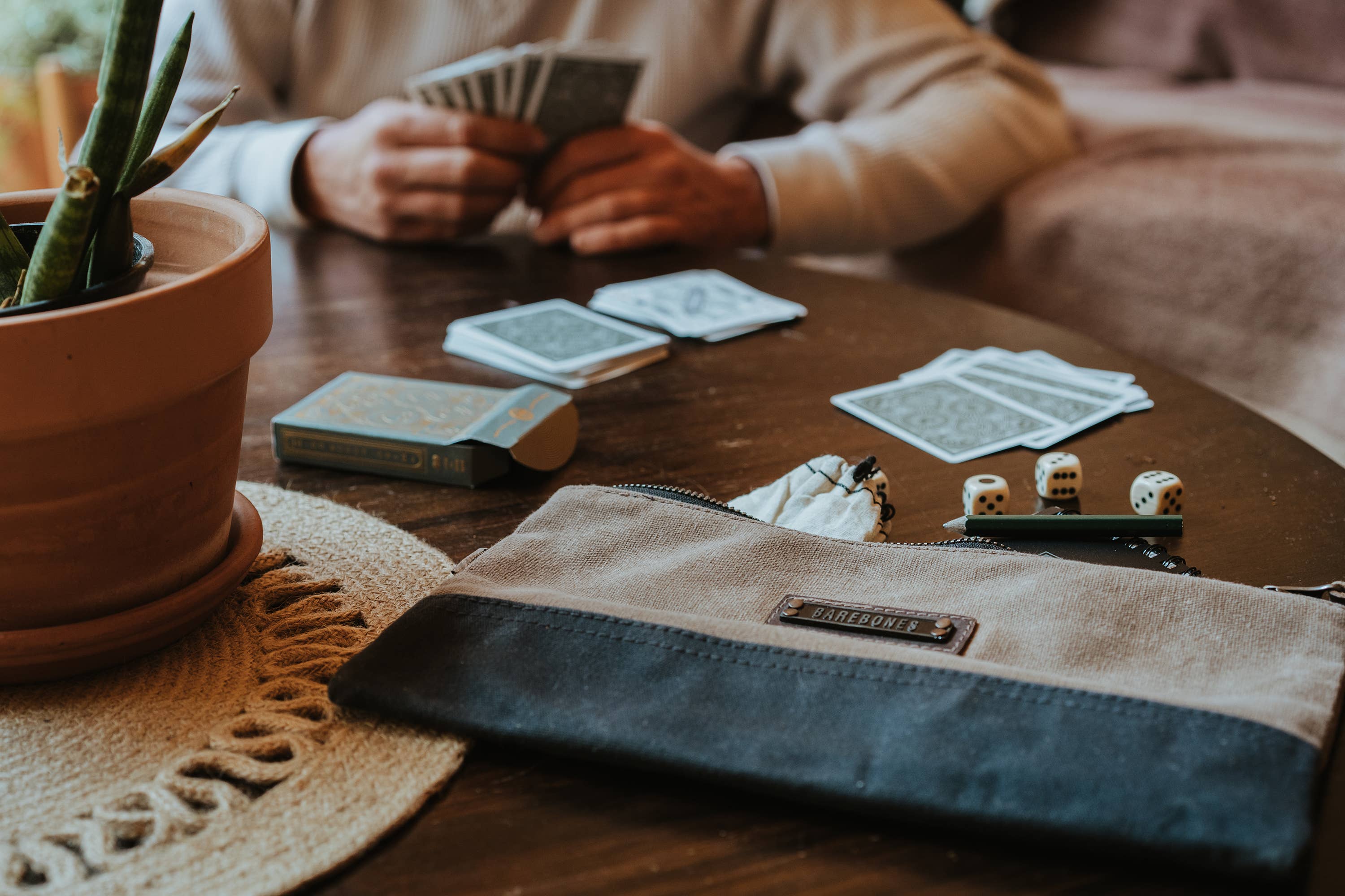 Neelum Zipper Pouch Bag -Waxed Canvas Bag