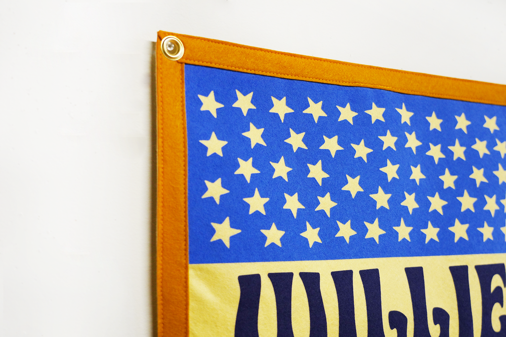 Stars and Stripes Willie Nelson Camp Flag • Willie Nelson x Oxford Pennant