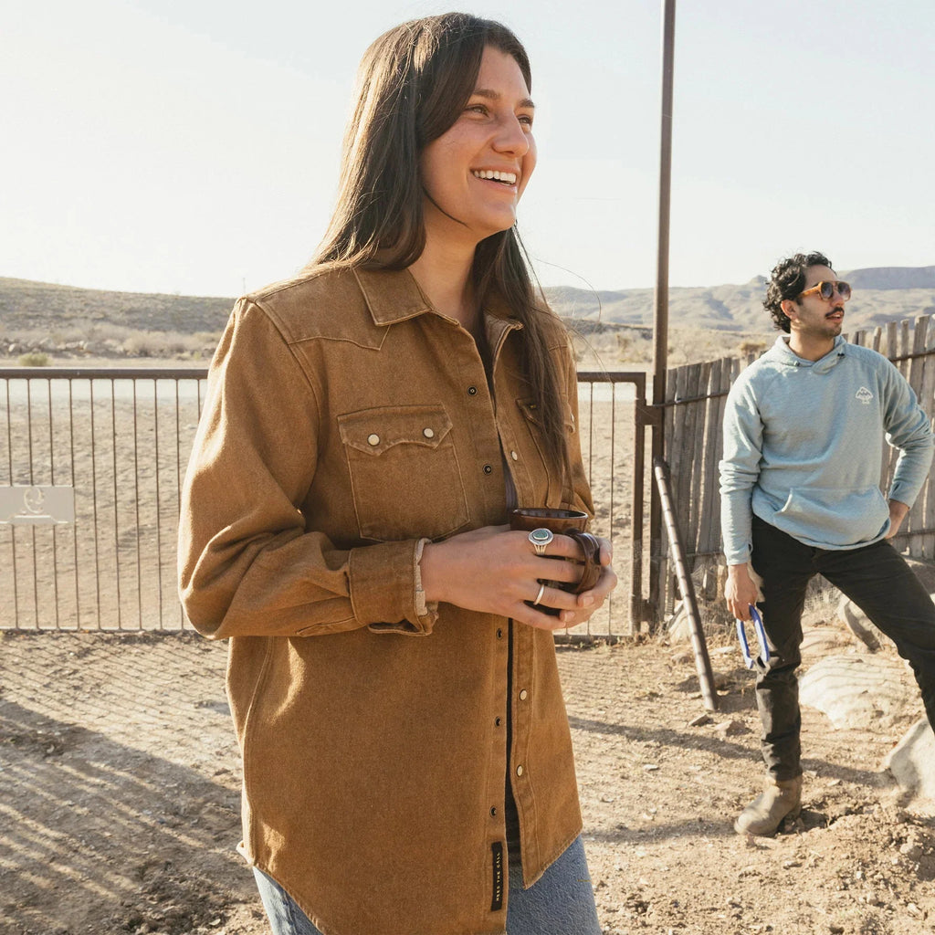 Dust Up Denim Snapshirt - Owens Oaker Wash