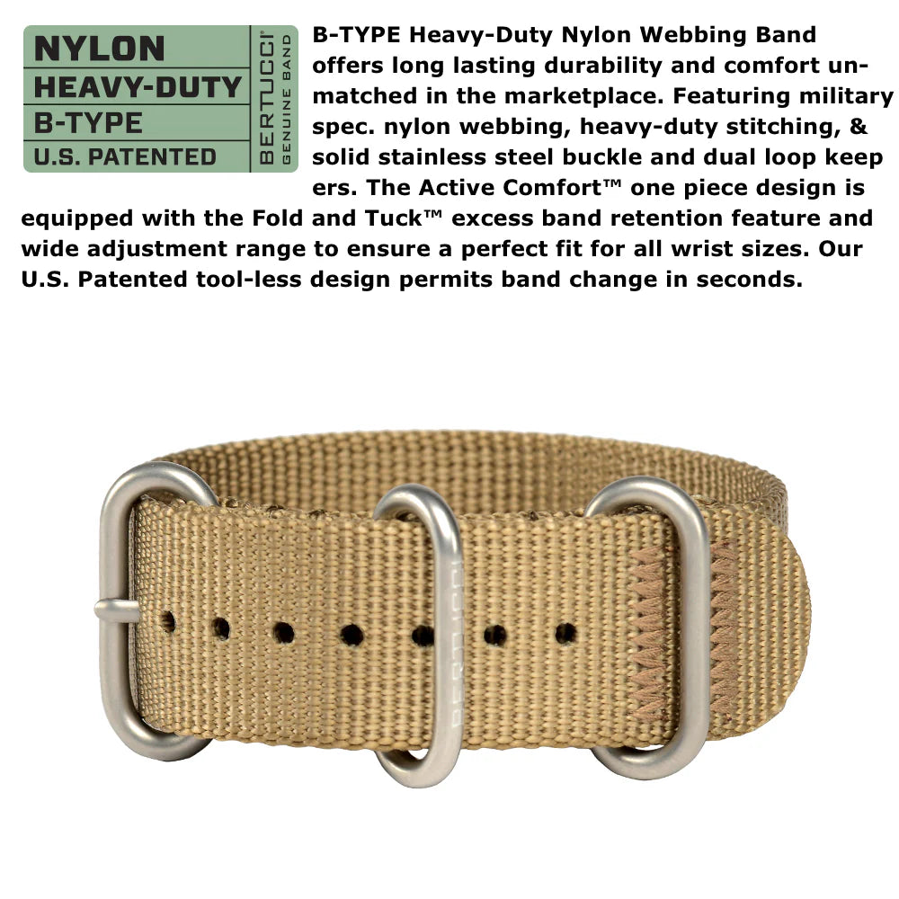 Bertucci DX3® FIELD™ - PATROL KHAKI™ DIAL W/ COYOTE NYLON BAND