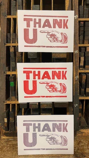 Thank U Manicule Card