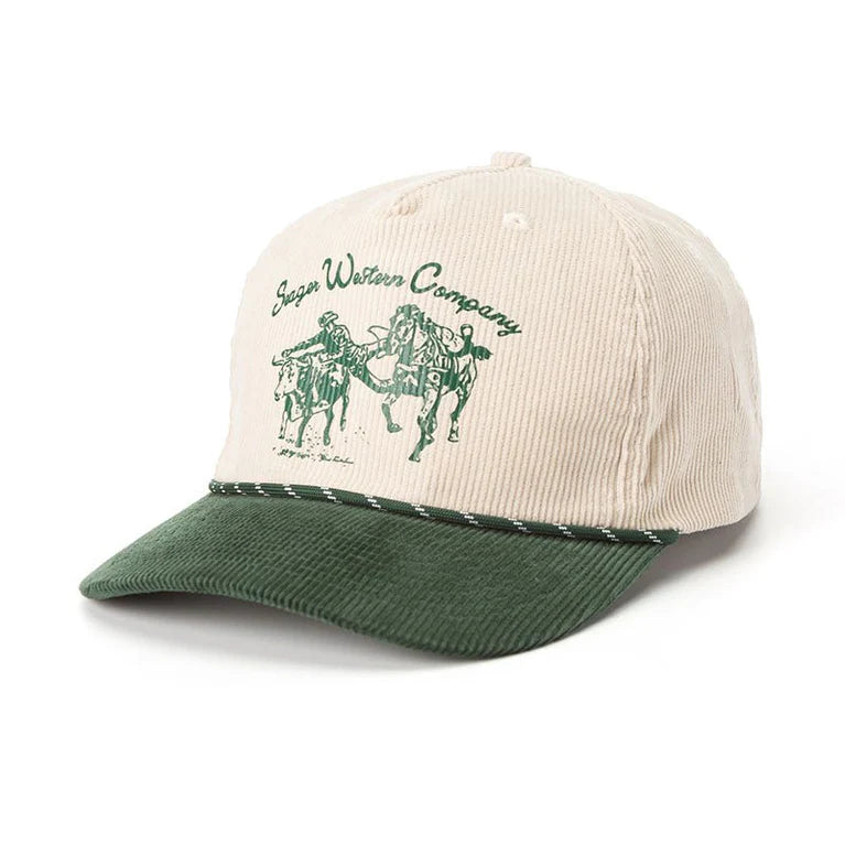 Los Rios Corduroy Snapback Natural Green