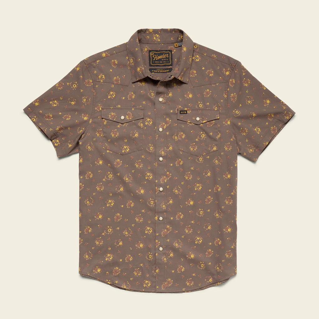 H Bar B Snapshirt - Bouquets - Morel