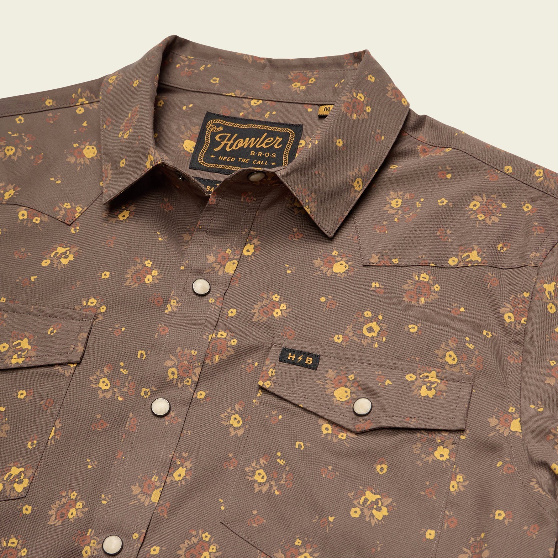 H Bar B Snapshirt - Bouquets - Morel