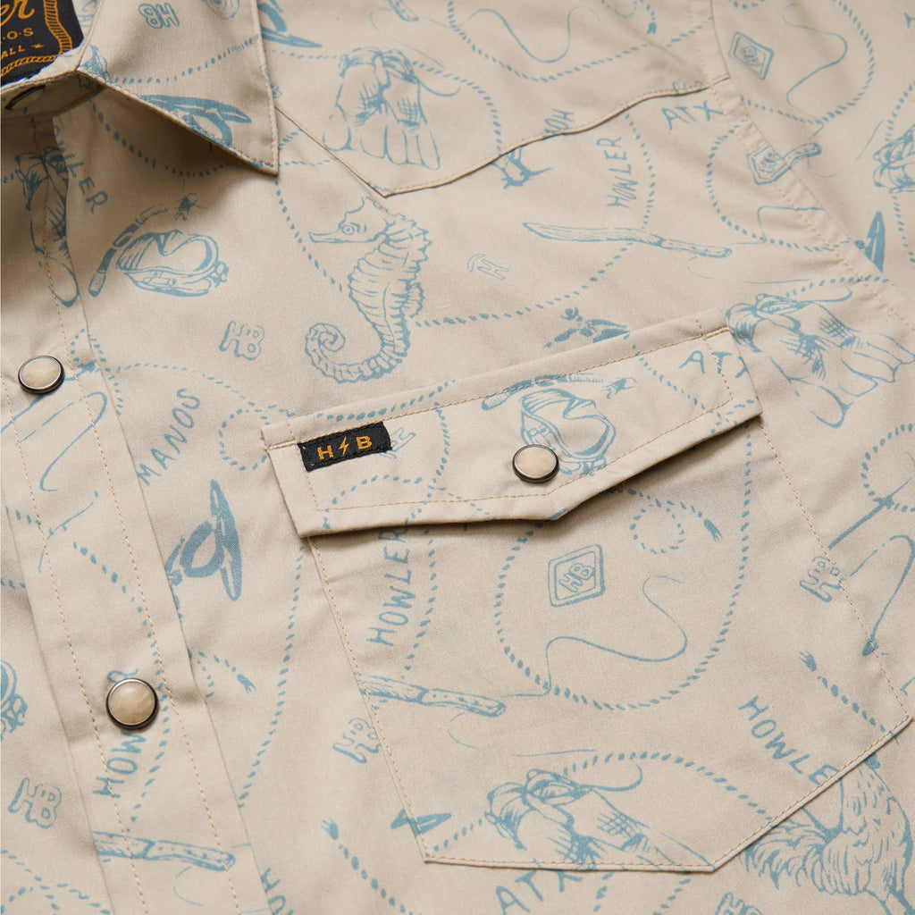 H Bar B Snapshirt - Sea Rodeo : Sand