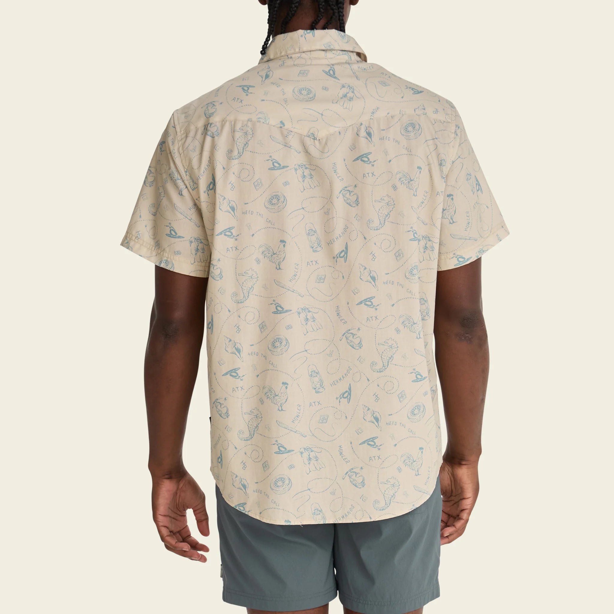 H Bar B Snapshirt - Sea Rodeo : Sand