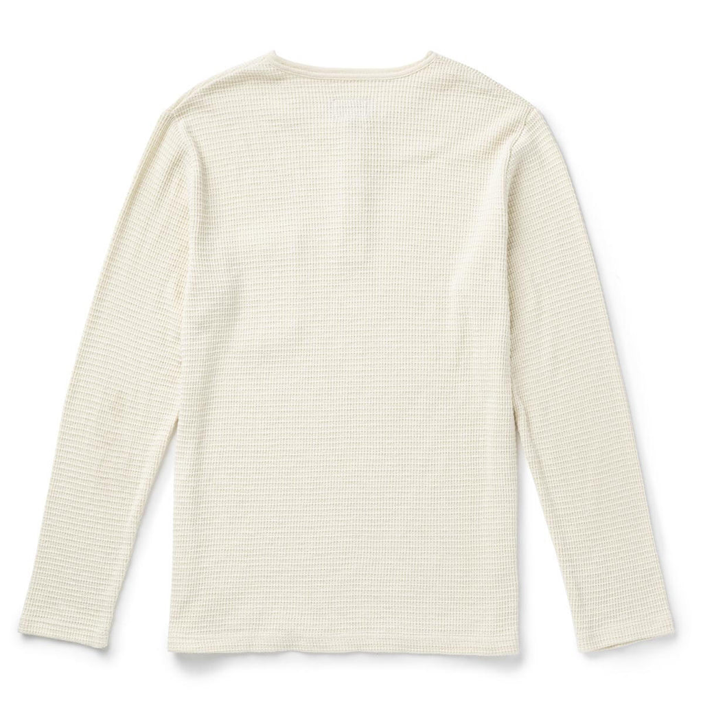 Sawpit Henley LS Thermal Vintage White