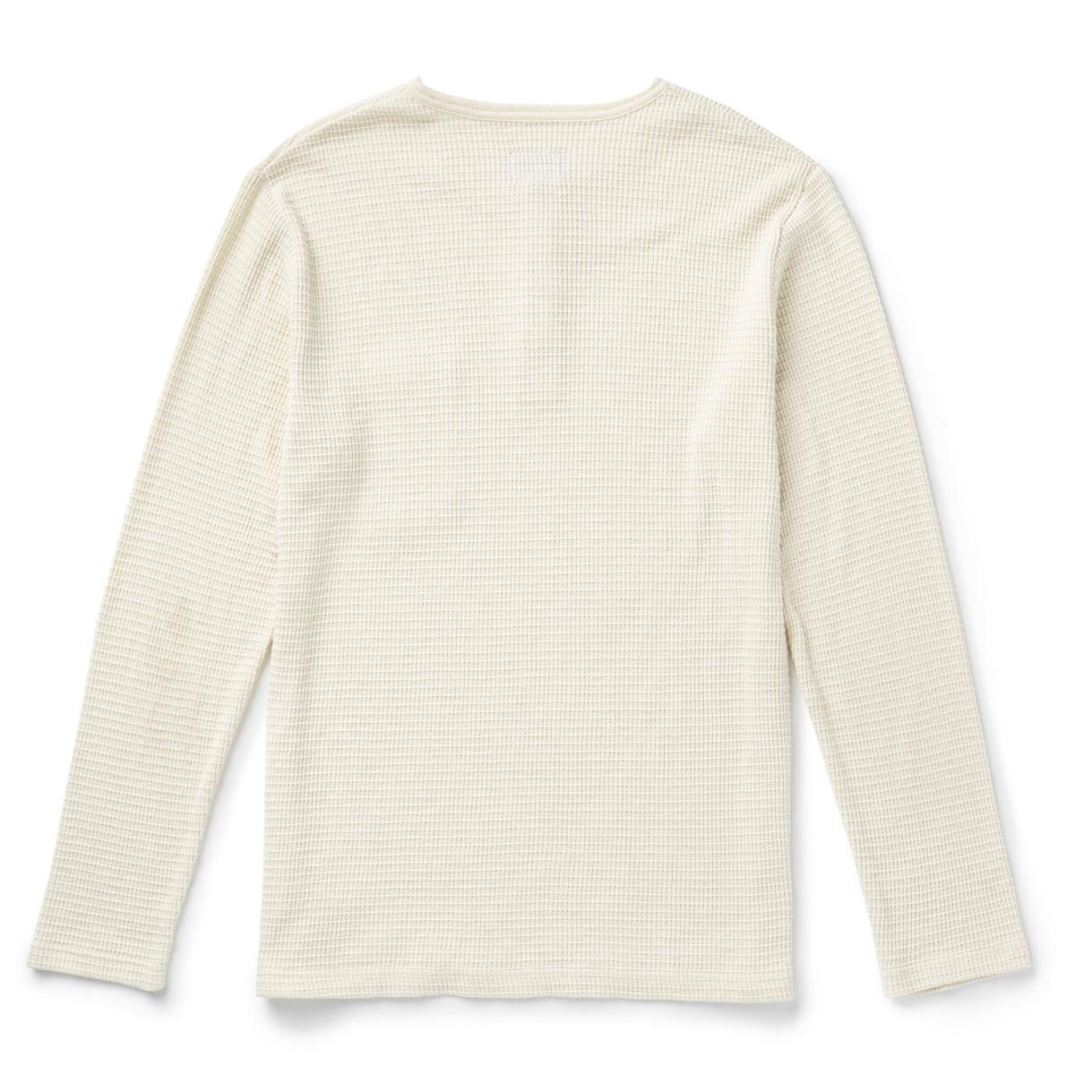 Sawpit Henley LS Thermal Vintage White