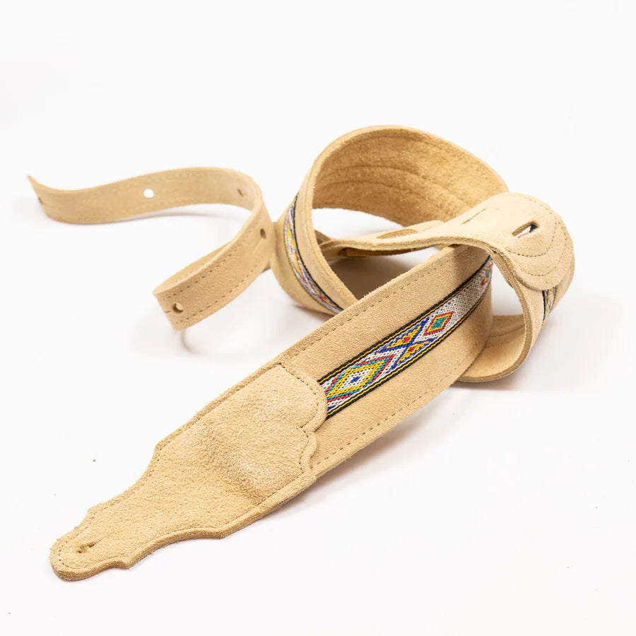 Southwest Suede Guitar Strap Honey