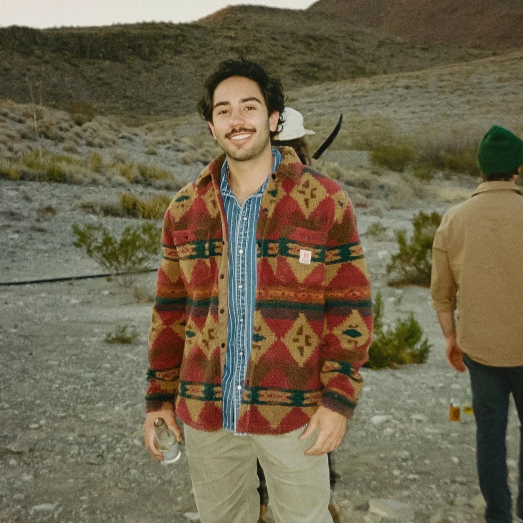 Allegheny Fleece Overshirt - Mitla Motifs - Brick