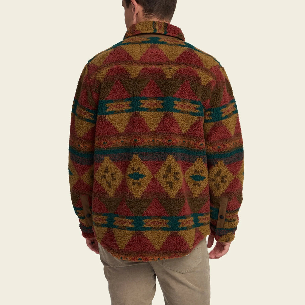 Allegheny Fleece Overshirt - Mitla Motifs - Brick