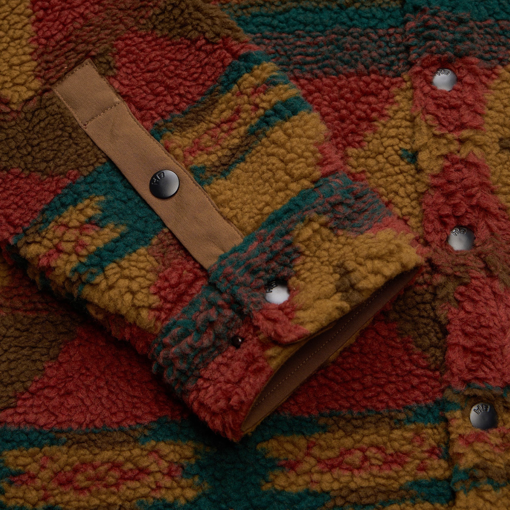 Allegheny Fleece Overshirt - Mitla Motifs - Brick