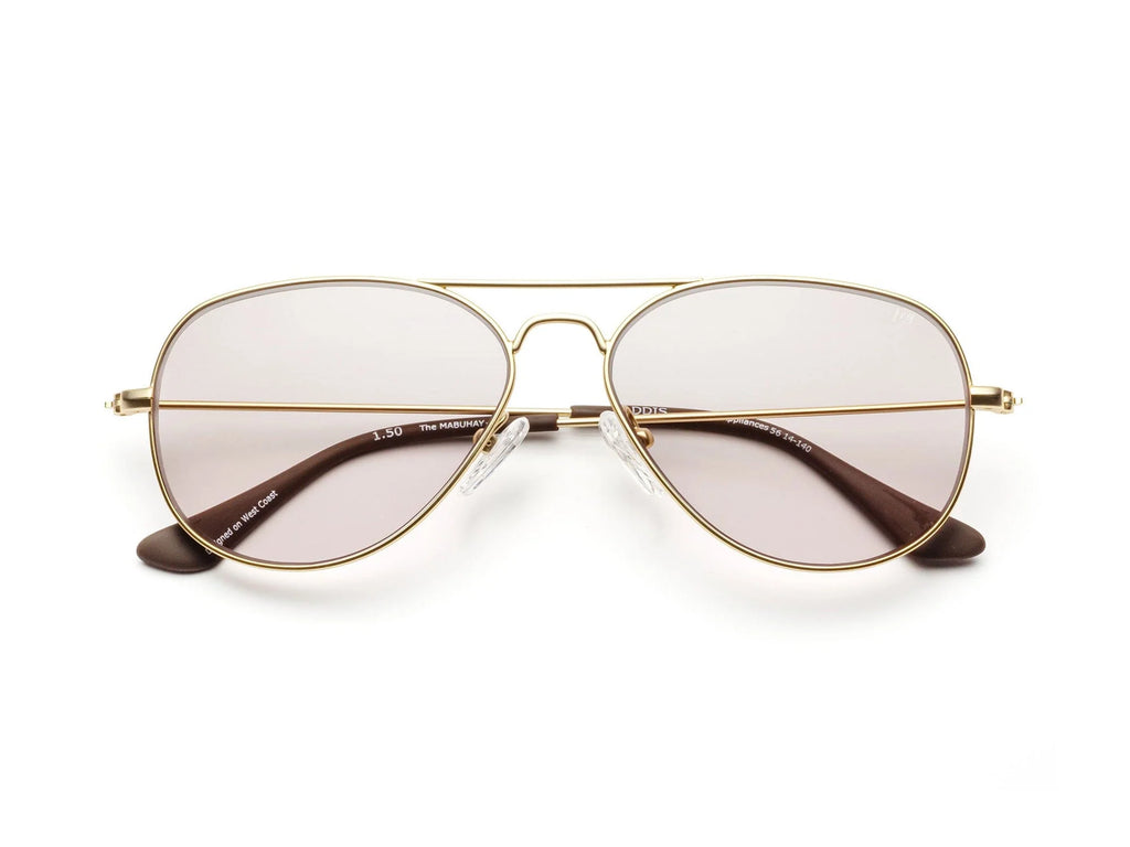 Caddis Mahubay Reading Glasses - Matte Gold - Charcoal