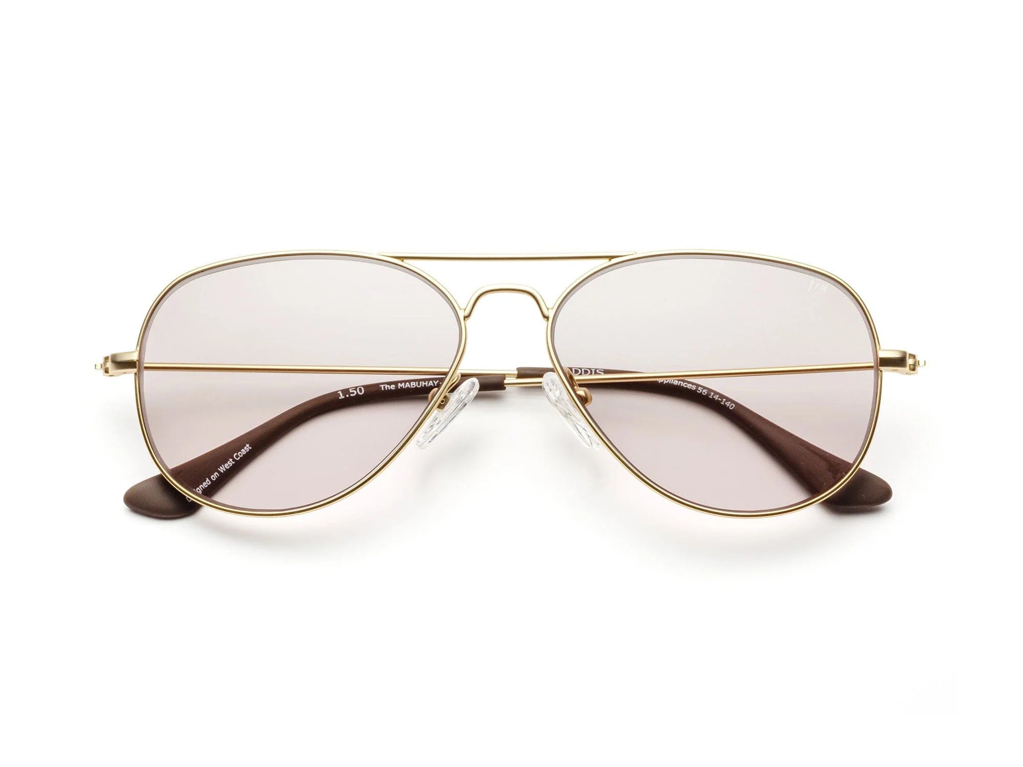 Caddis Mahubay Reading Glasses - Matte Gold - Charcoal