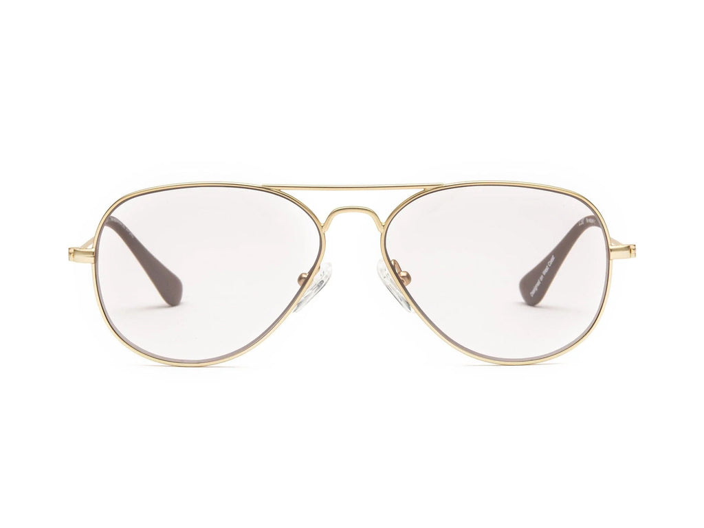 Caddis Mahubay Reading Glasses - Matte Gold - Charcoal