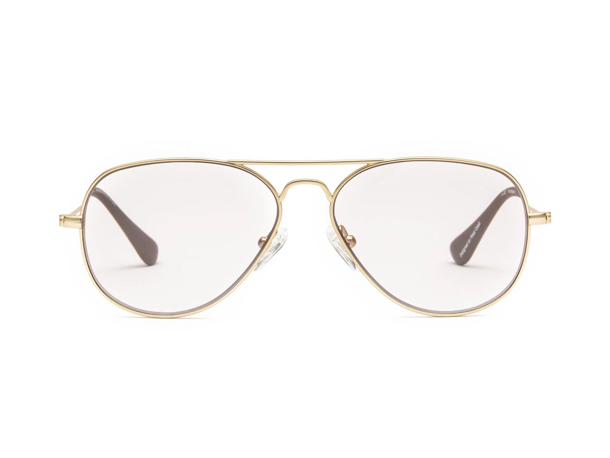Caddis Mahubay Reading Glasses - Matte Gold - Charcoal