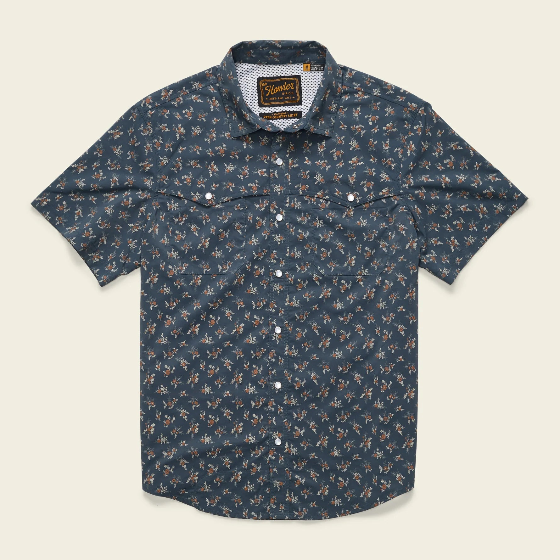 Open Country Tech Shirt : Rancher Floral : Dark Slate
