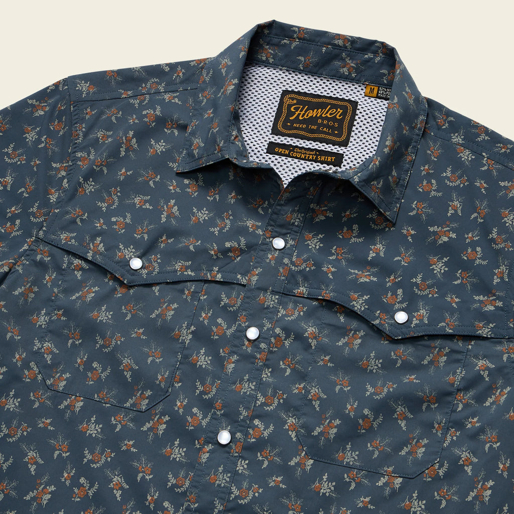 Open Country Tech Shirt : Rancher Floral : Dark Slate