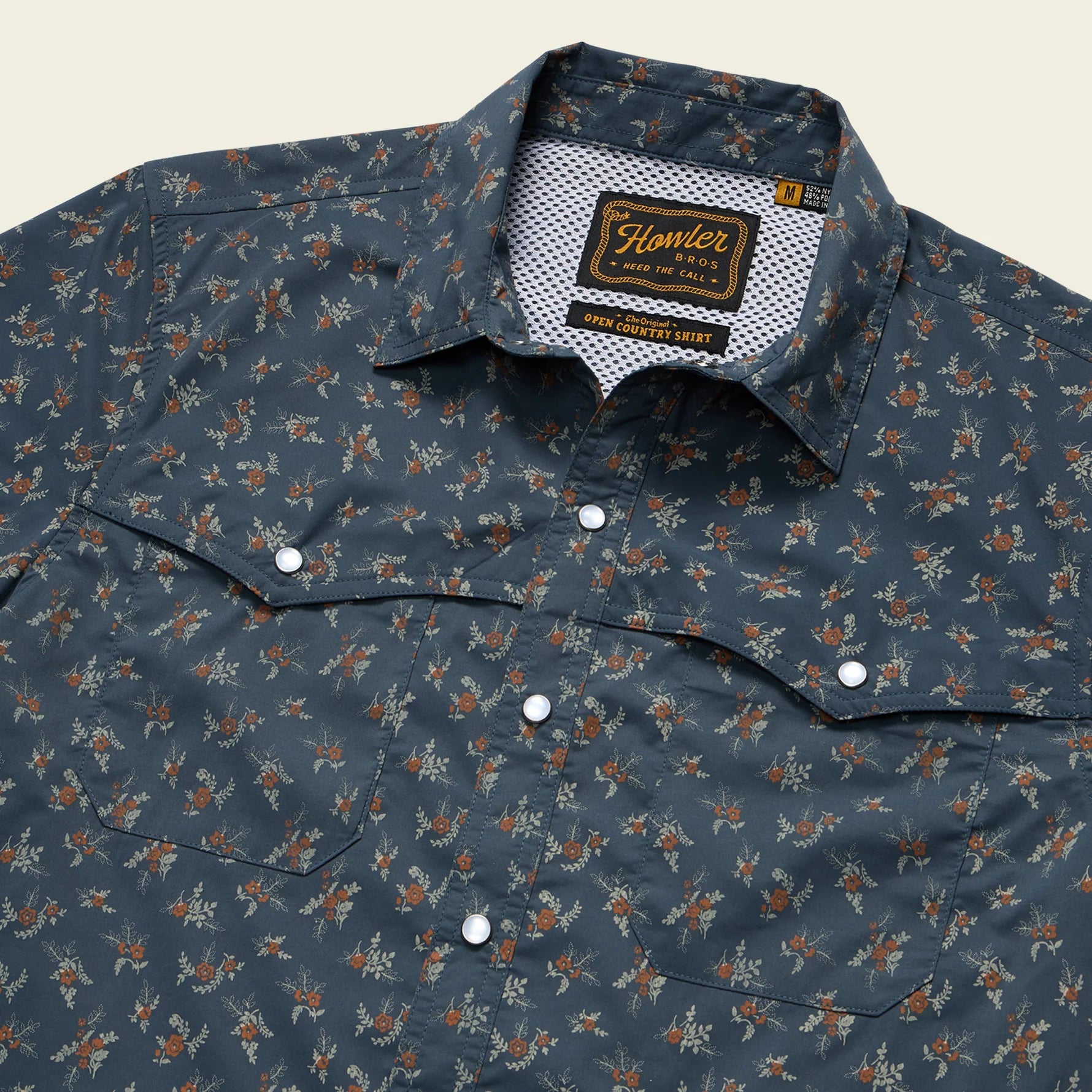 Open Country Tech Shirt : Rancher Floral : Dark Slate