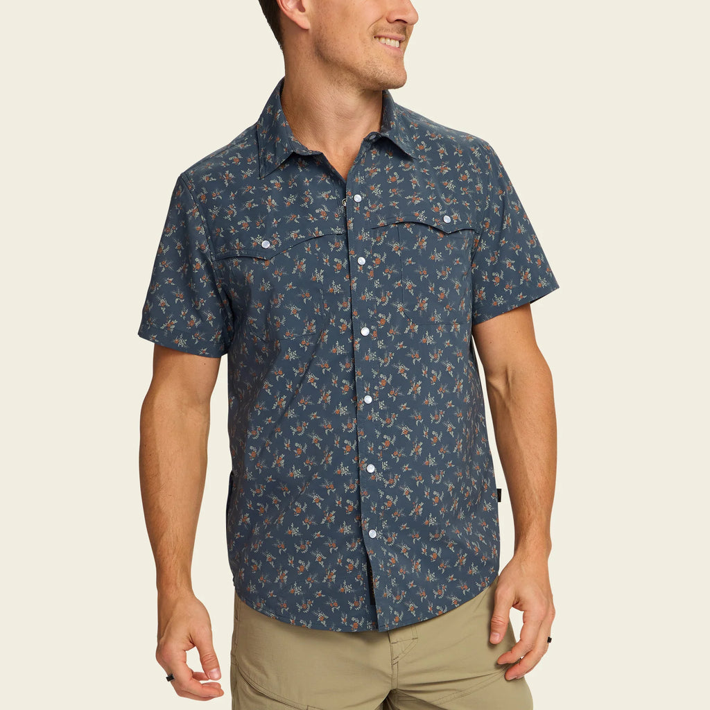 Open Country Tech Shirt : Rancher Floral : Dark Slate