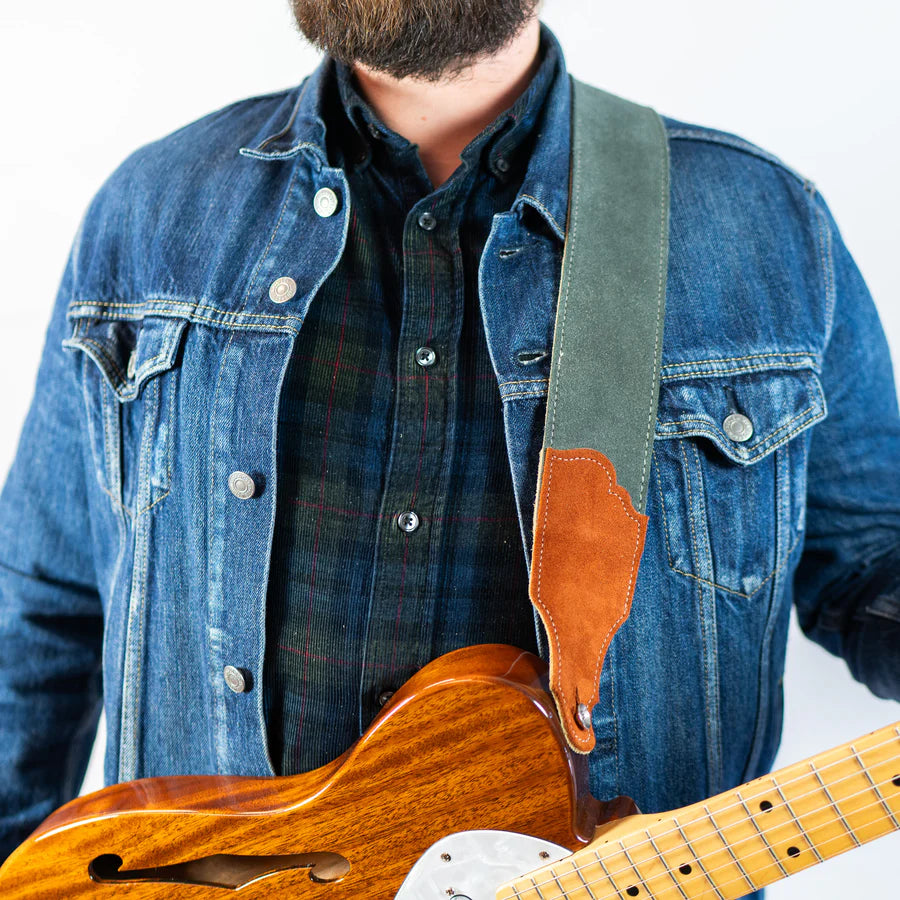 Sedona Suede Guitar Strap Olive